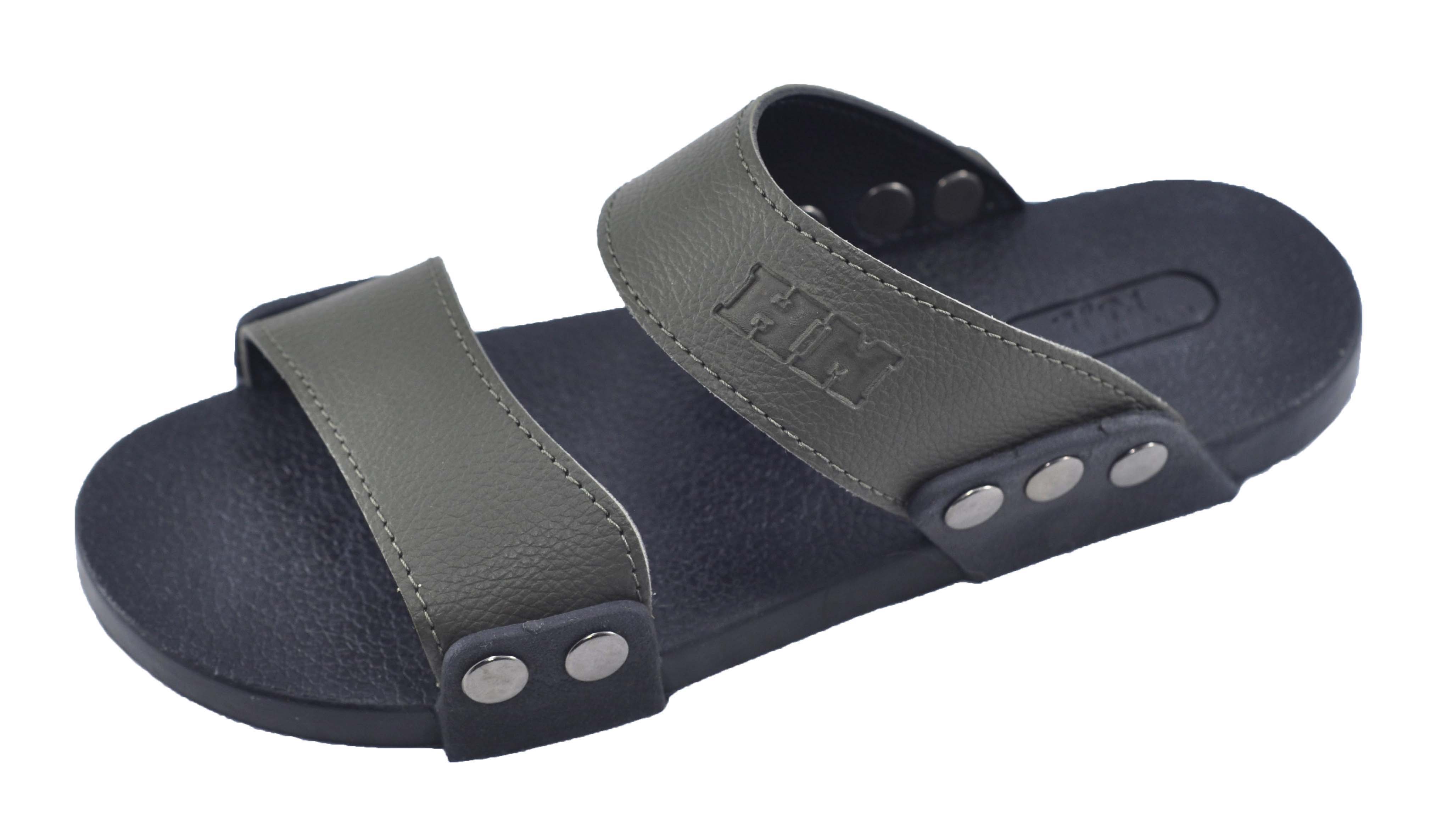 Dép nam da PU cao cấp bền đẹp - TPU-61 ( Xanh rêu)