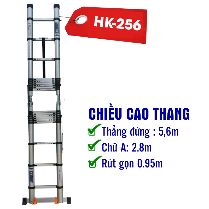 Thang Nhôm Hakawa Rút Đôi HK - 256