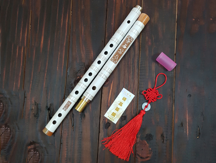 Sáo Trúc Dizi Trắng Khớp Inox TAD8