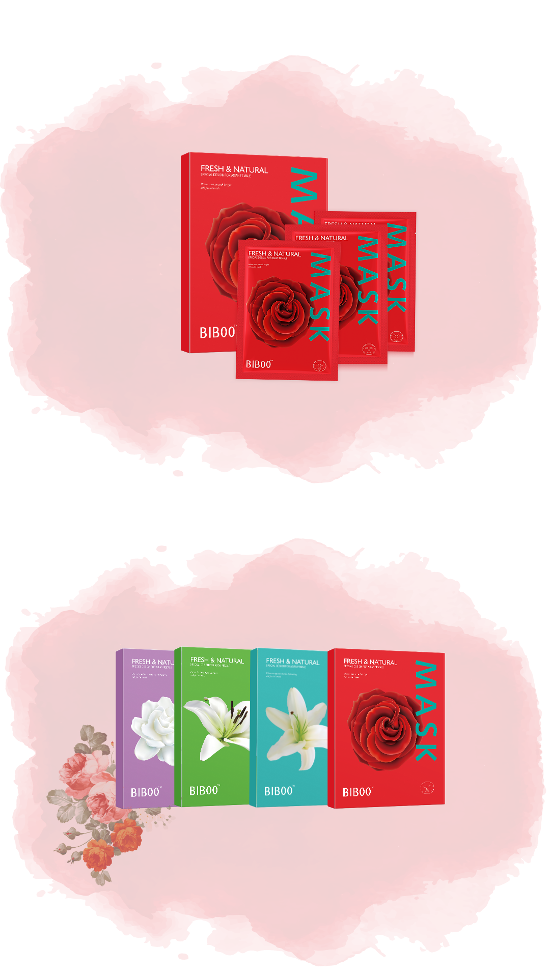 Mặt nạ lụa làm mềm da tinh chất Hoa Hồng Biboo (1 miếng)