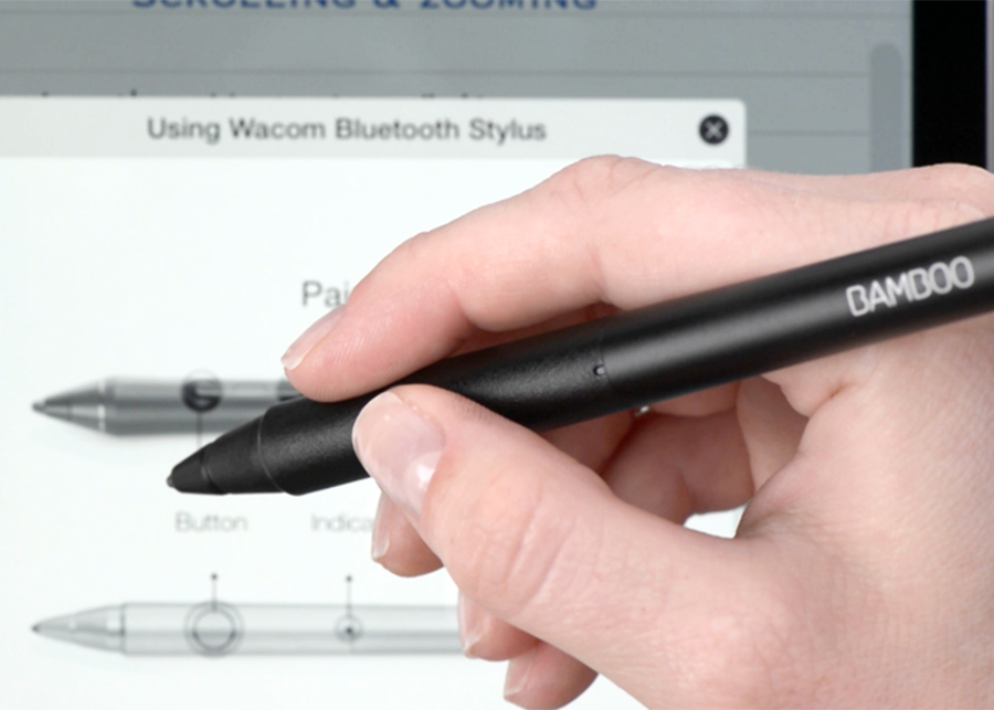 Bút Vẽ Wacom Bamboo Stylus Fineline 3 CS-610 - Hàng Chính Hãng