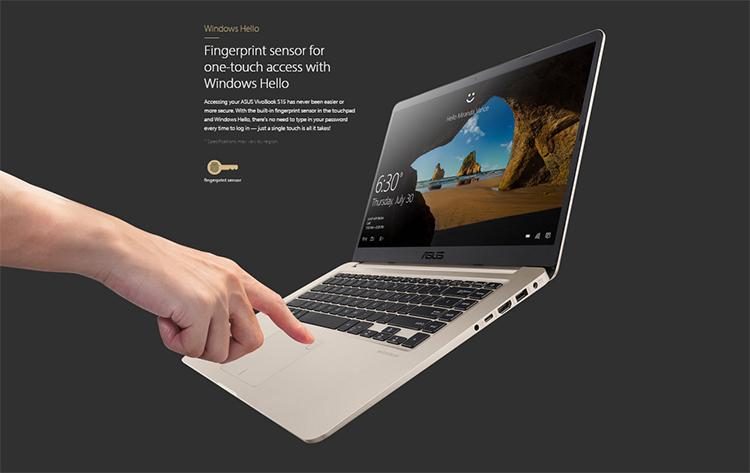 Laptop Asus Vivobook S15 S510UN-BQ182T Core i7-8550U/Win10 (15.6 inch) - Vàng - Hàng Chính Hãng