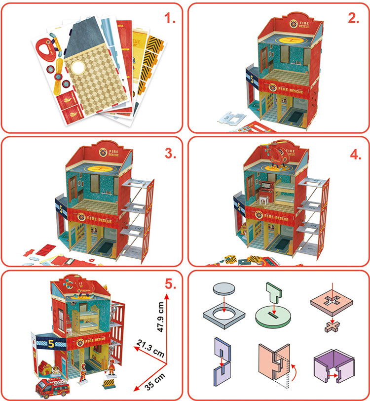 Mô Hình Giấy Cubic Fun Cứu Hoả P813H