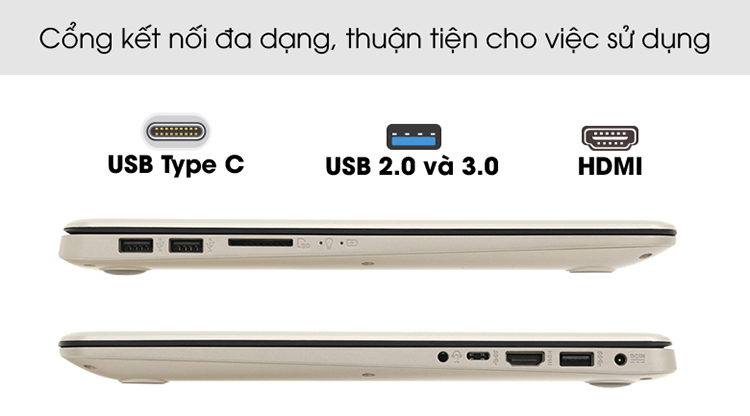 Laptop Asus Vivobook A510UF-EJ587T Core i5-8250U/Win10 (15.6 inch) (Gold) - Hàng Chính Hãng