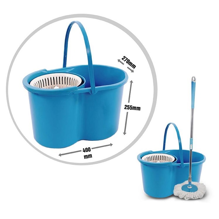 Bộ Lau Nhà Xoay Tay 360 Độ Fujishi Mop Smart FJ-360RN - Xanh Ngọc