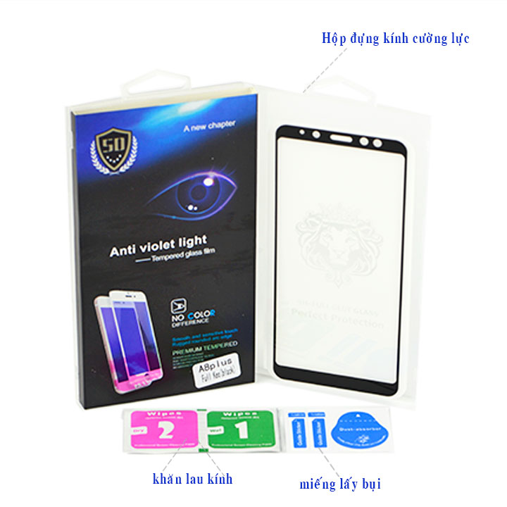 Kính Cường Lực Full Màn Hình 5D Cho Samsung Galaxy A8 Plus 2018 - Màu Đen