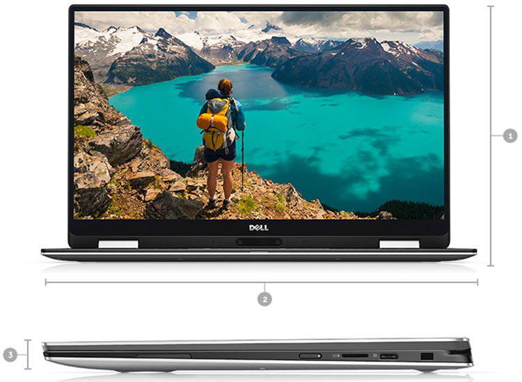 Laptop Dell XPS 13 9365 70130588 Core i5-7Y54/Win10 (13.3 inch)
