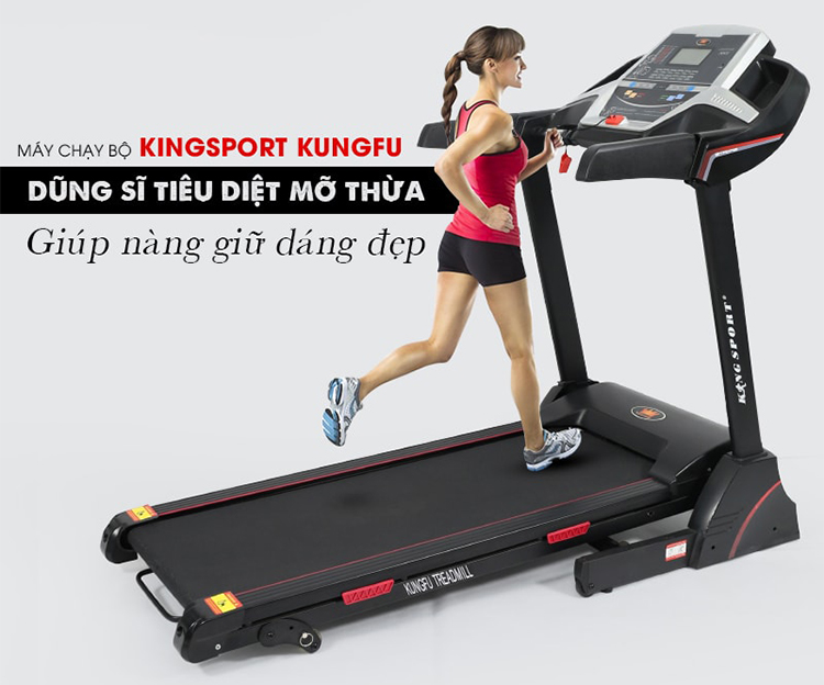 Máy Chạy Bộ Kingsport Kungfu Đơn Năng (Trắng)