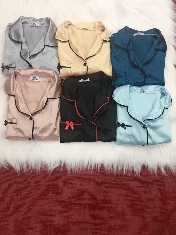 Đồ Mặc Nhà (Ngủ) Vải Satin Lụa Siêu Mát Pijama Thái TALAN PHILUA01 - Vàng