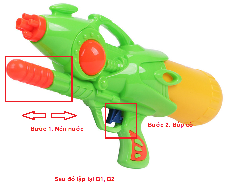 Súng Nước Cao Áp Songkran (35cm) - Màu Ngẫu Nhiên