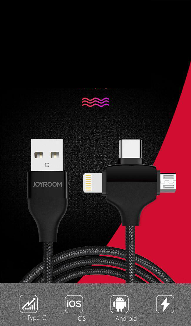 Cáp Sạc 3 Trong 1 Joyroom S-L317 Lingtning/MicroUSB/TypeC