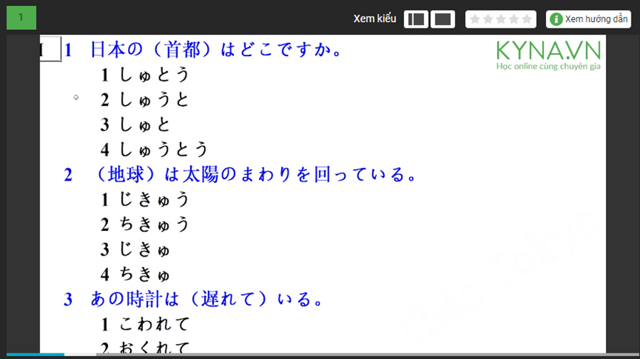 Hướng Dẫn Cách Giải Và Dịch Đề Thi JLPT N3 KYNA NN30