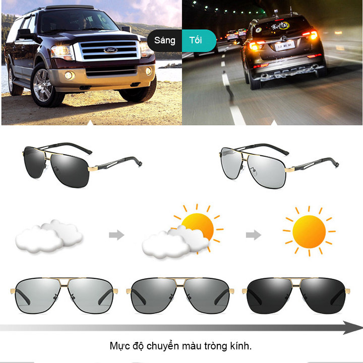 Mắt kính phân cực đổi màu 8521