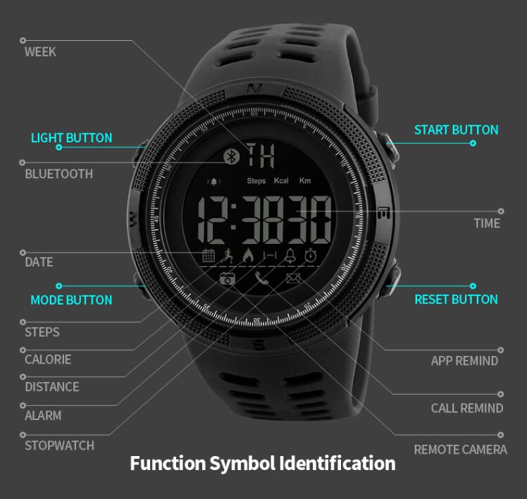 Đồng Hồ Thông Minh Smart Watch SKMEI 1250 - DHA546