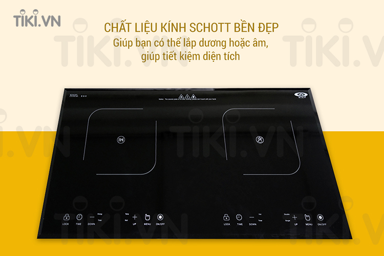 Bếp Đôi Hồng Ngoại Và Điện Từ Mika MK-3368 - Đen