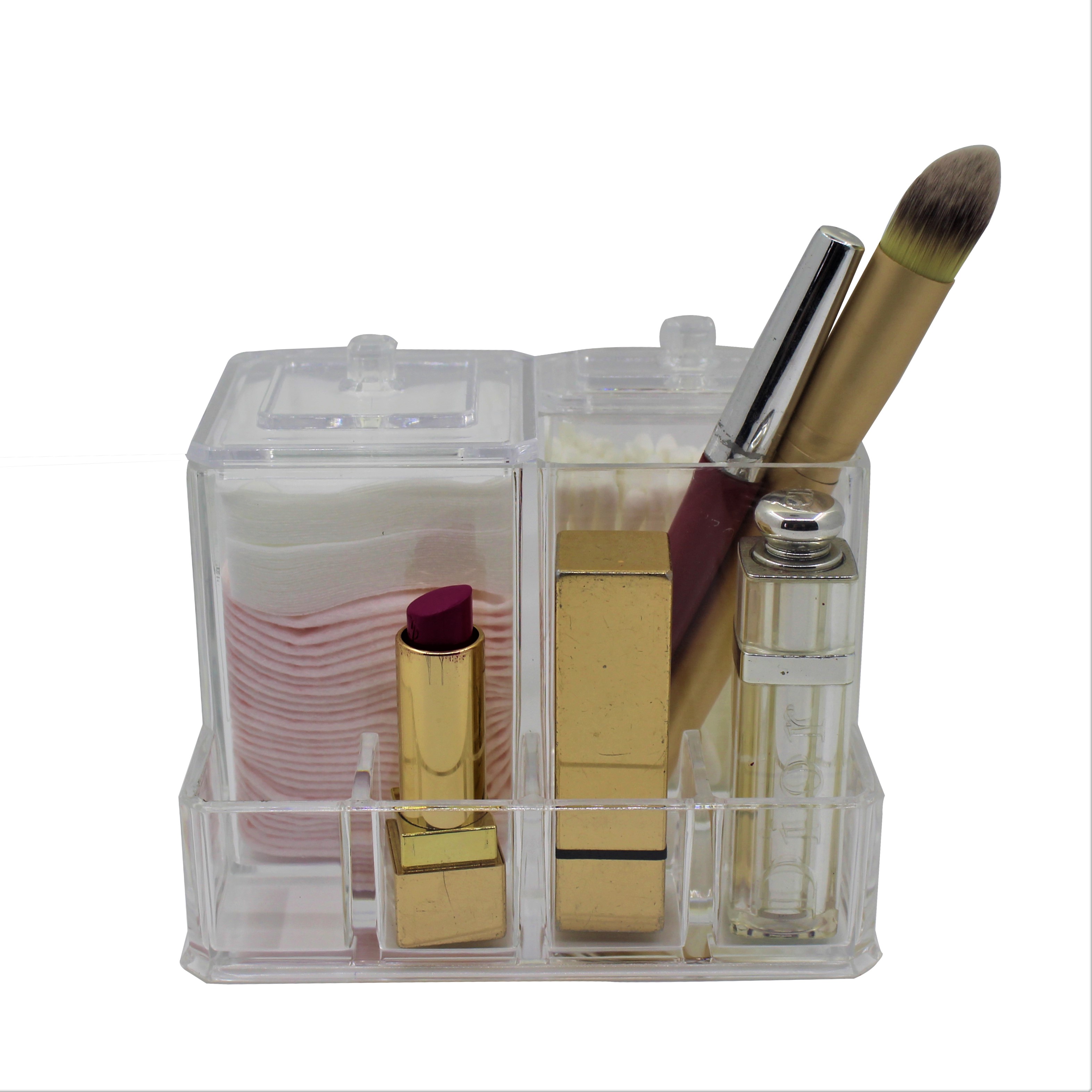 Khay đựng son mỹ phẩm, tăm bông cao cấp ORGANIZER DMCDC006