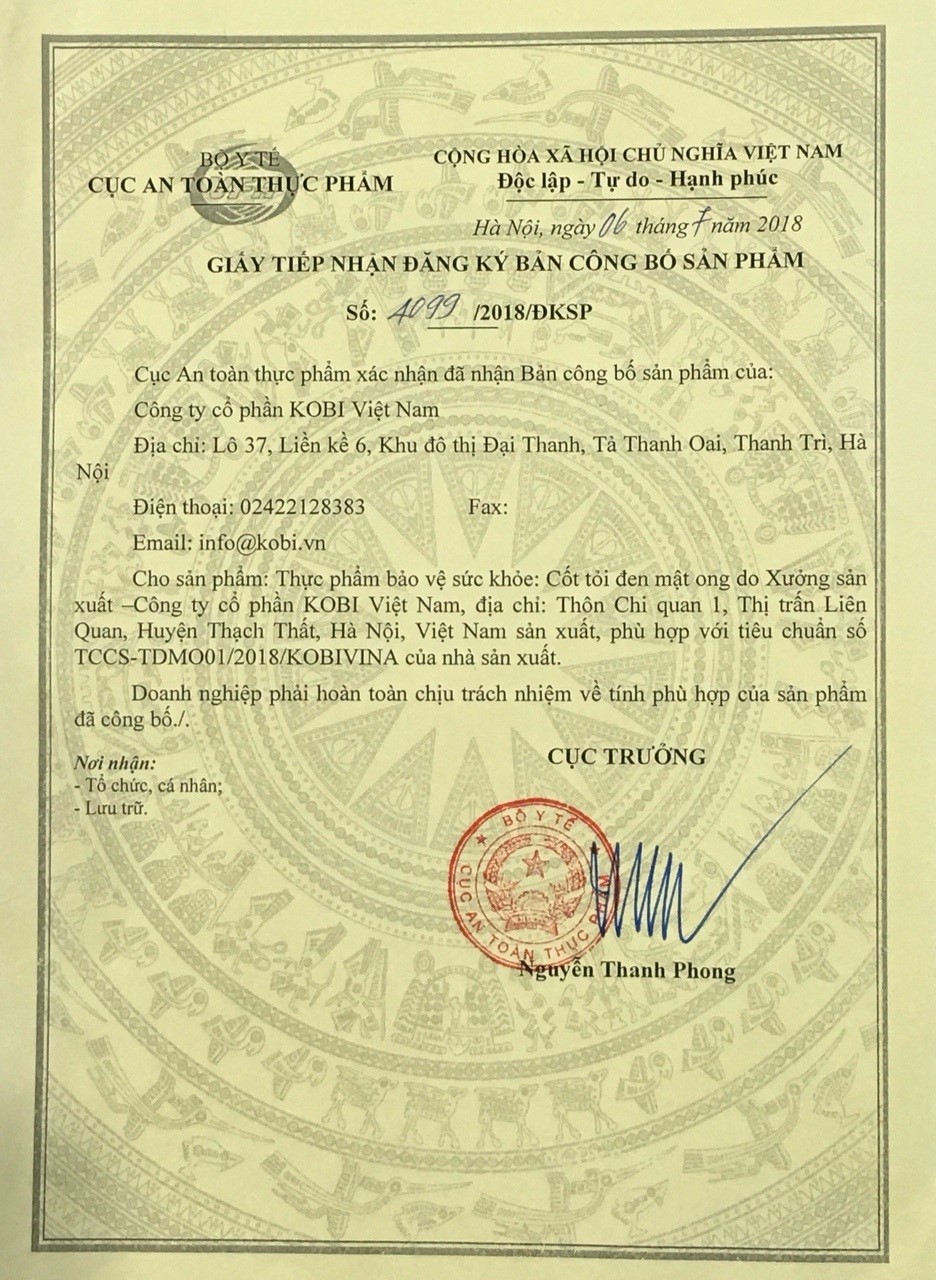 Combo 3 Thực phẩm chức năng cốt tỏi đen mật ong Kobi (500ml/ chai)