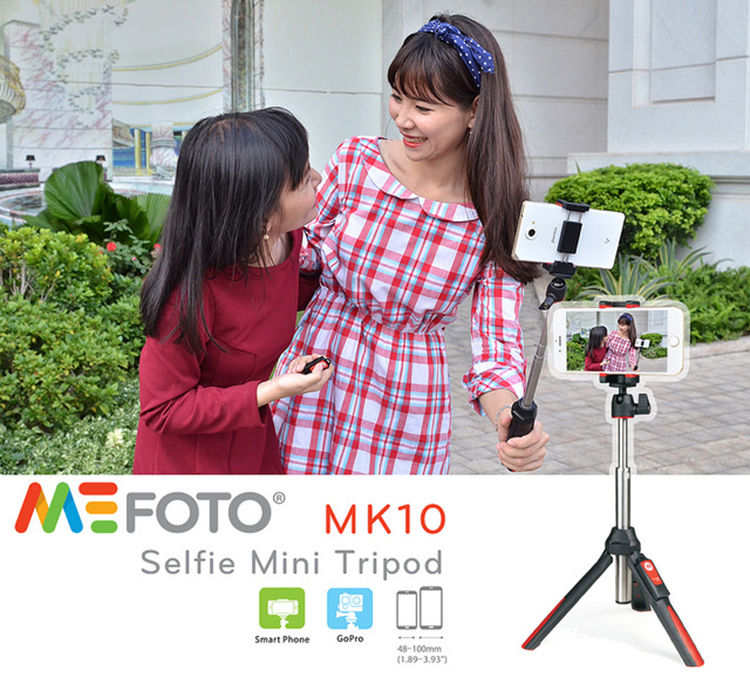 Gậy Selfie Chụp Hình Tự Sướng Tích Hợp Tripod Mefoto MK10 Hỗ Trợ Bluetooth 3.0
