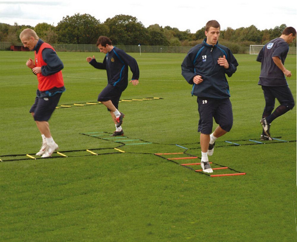 Thang dây thể thao tập luyện thể lực bóng đá 8m 16 thanh, nâng cao sức khỏe, thể lực và tầm vóc - POKI