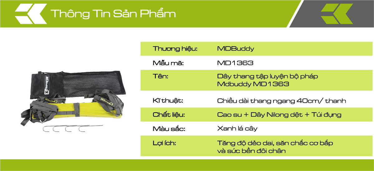 Dây thang tập luyện bộ pháp MDBuddy MD1363