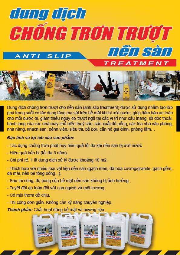 Dung dịch chống trơn trượt nền sàn KMG 