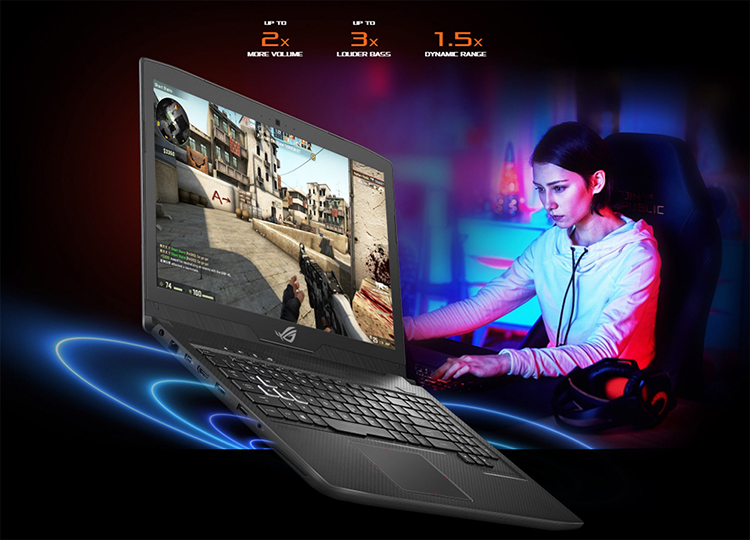 Laptop Gaming Asus ROG Strix SCAR GL703GS-E5011T Core i7-8750H/Win10 (17.3 inch) - Gunmetal Aluminum - Hàng Chính Hãng