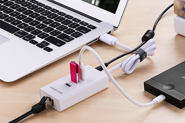 Cáp USB 3.0 To Lan + USB 3.0 Ugreen (20260)