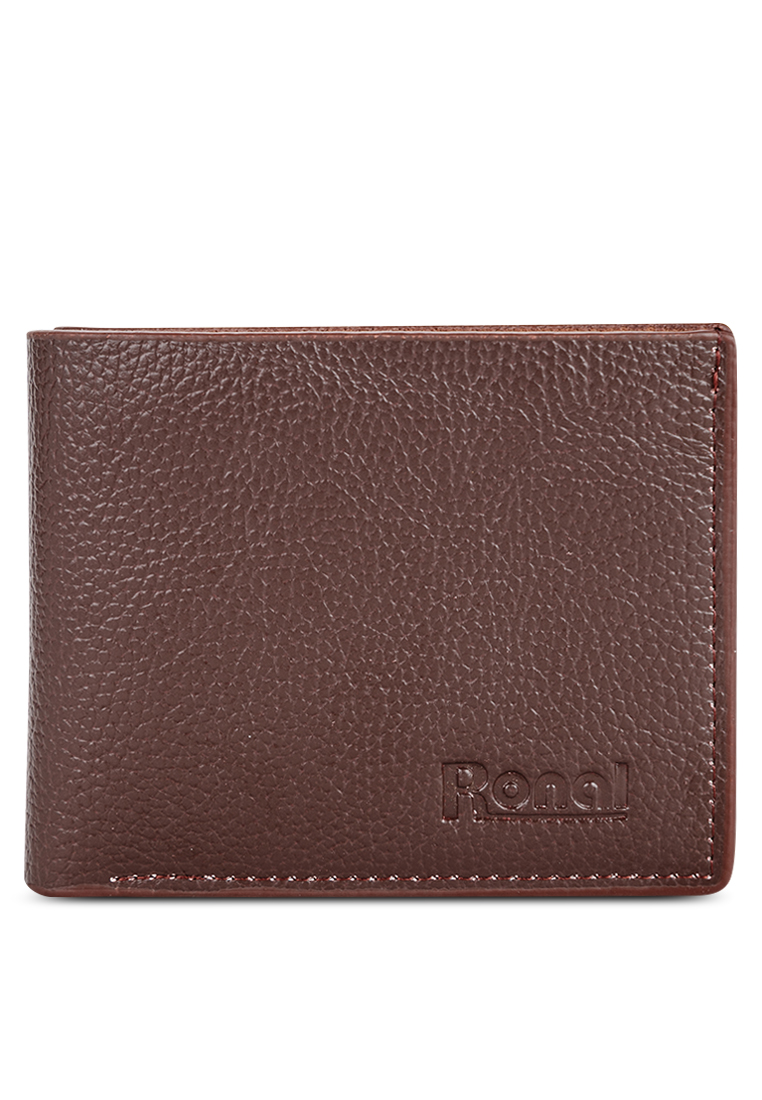 Ví Nam Da PU Ronal Cao Cấp (12 x 10 cm) - Nâu