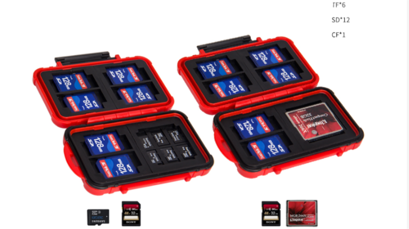 Hộp Đựng Phim, Thẻ Nhớ Máy Ảnh Loại SD/CF/MSD/TF Rui Ma (EIRMAI) CB-101 - Đỏ