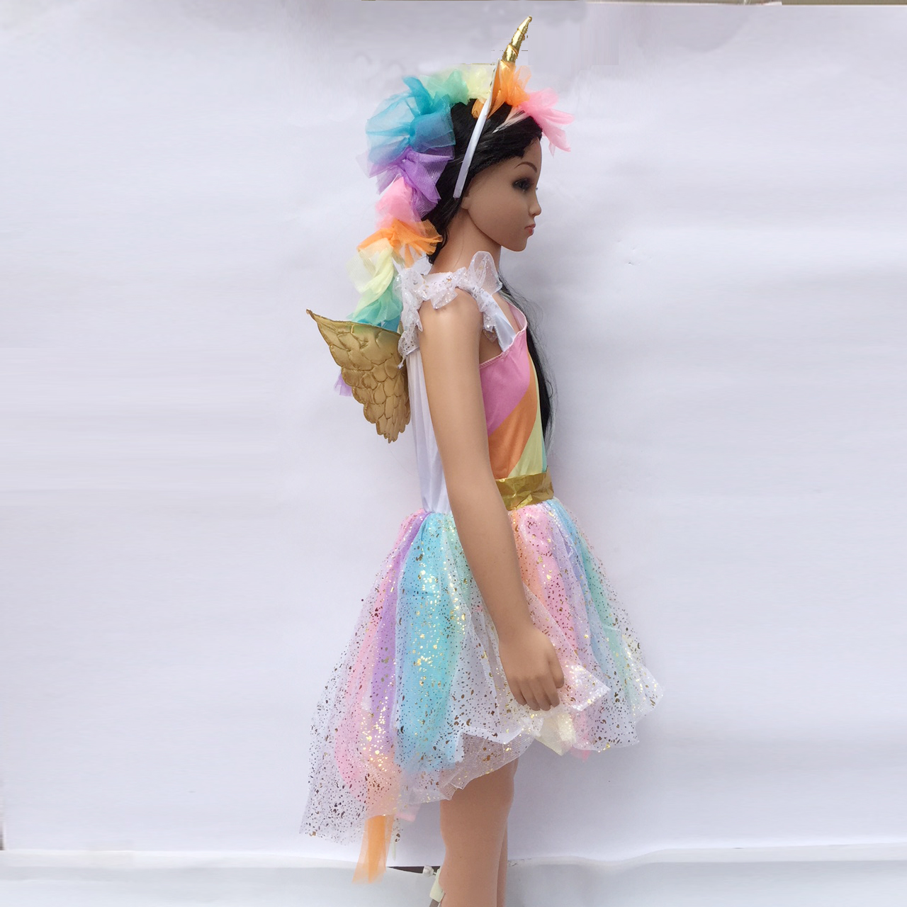 Bộ váy hóa trang Ngựa Pony cầu vồng có cánh cho dịp Trung thu, halloween