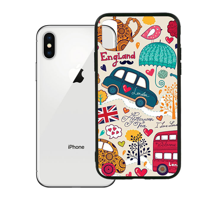Ốp lưng viền TPU cao cấp cho Iphone X - London 01