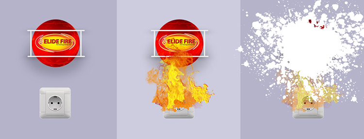 Bóng chữa cháy tự động Elide Fire (Thái Lan) - mini size