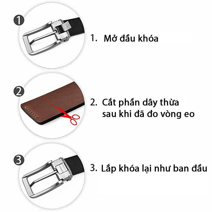 Thắt Lưng Nam Da Saffiano Minh Tâm MT531-01 - Nâu 