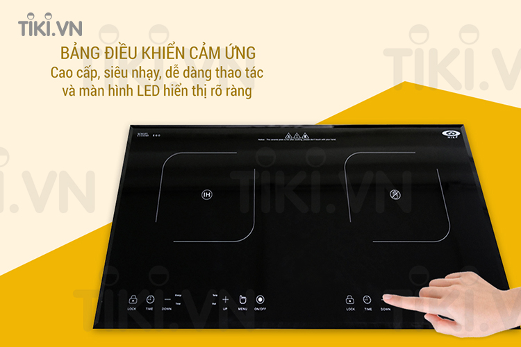 Bếp Đôi Hồng Ngoại Và Điện Từ Mika MK-3368 - Đen