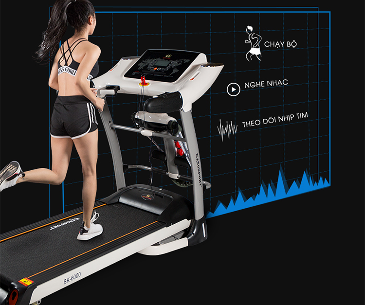 Máy Chạy Bộ Kingsport BK-6000 Đa Năng (Trắng)
