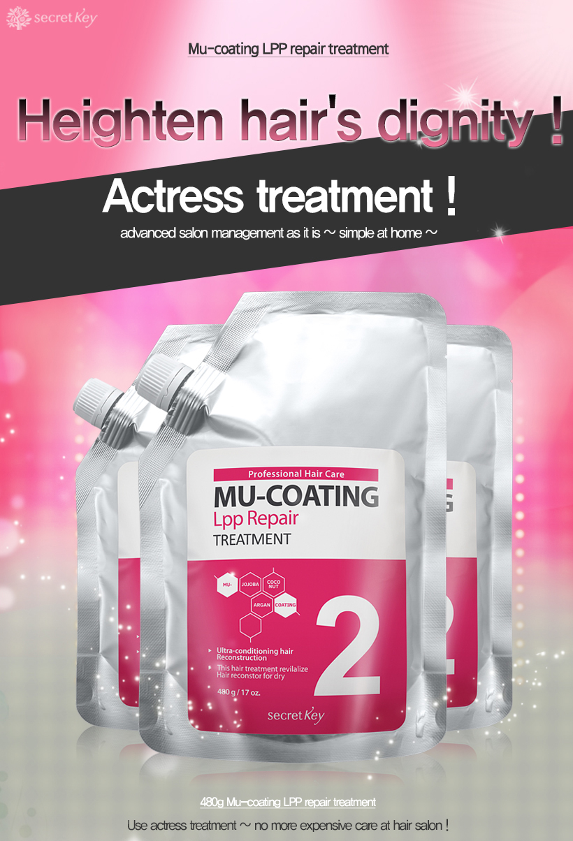 Kem Ủ Phục Hồi Tóc Hư Tổn Secret Key Mu-Coating Lpp Repair Treatment 480ml