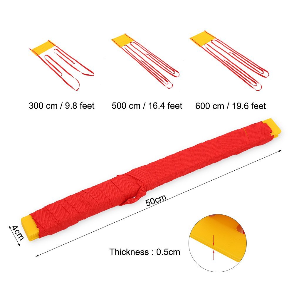 Thang dây thể thao tập luyện thể lực bóng đá 8m 16 thanh, nâng cao sức khỏe, thể lực và tầm vóc - POKI