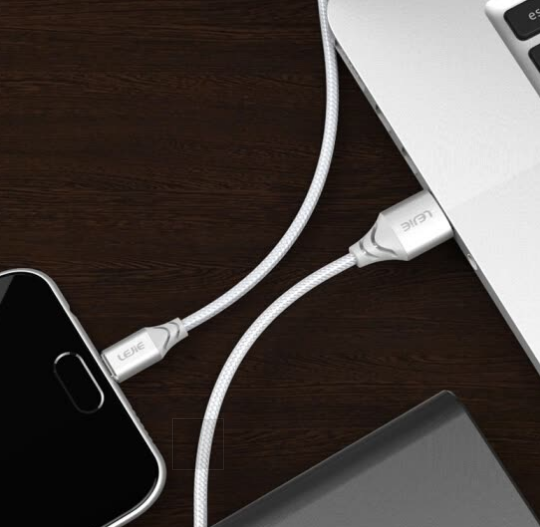 Dây Cáp Sạc Điện Thoại LEJIE MICRO USB Dài 1 Mét Màu Bạc Cho Điện Thoại Nubian/ Vivo/ Huawei/ Millet LUMC-2100F 