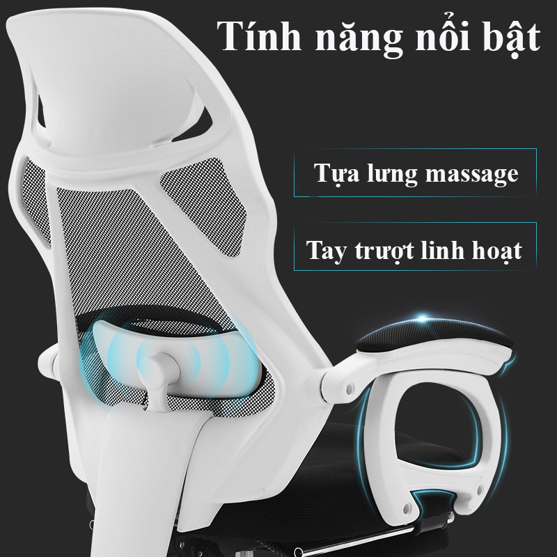 Ghế văn phòng 3 trong 1 - Làm việc - Ngả Lưng - Massage Best Office BOX009