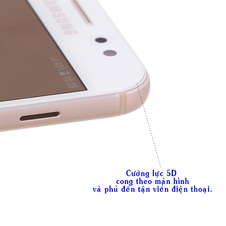 Kính Cường Lực 5D Full Màn Hình Dành Cho Samsung Galaxy J7 Plus - Màu Trắng