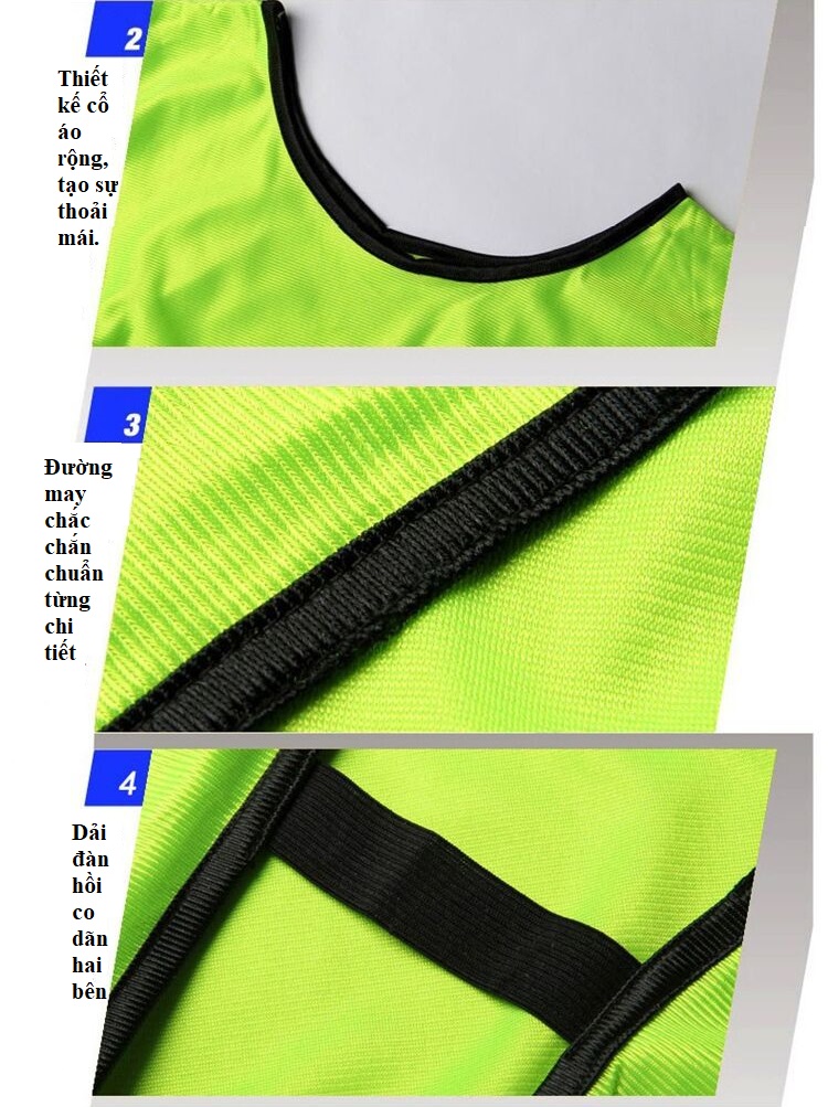 Áo tập bóng đá - Bộ 5 áo chơi TEAM BUILDING size L dành cho NGƯỜI LỚN - POKI