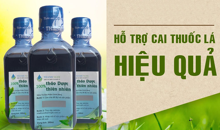 Hộp 2 Chai Nước Cai Thuốc Lá, Thuốc Lào Thảo Dược Cao Cấp Thanh Nghị Chính Hãng (200ml / Chai)
