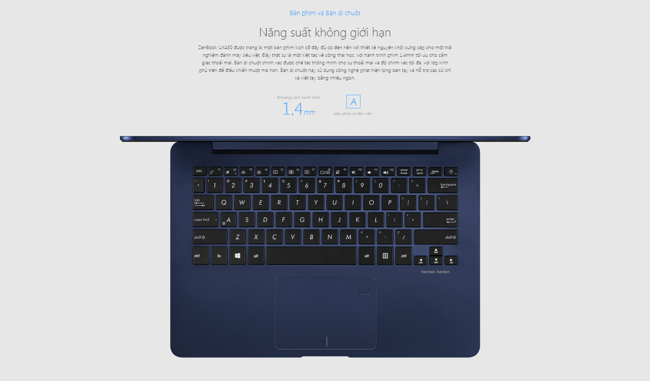 Laptop Asus ZenBook UX430UN-GV081T Core i5-8250U/Win 10 (14 inch) - Gold Metal - Hàng Chính Hãng