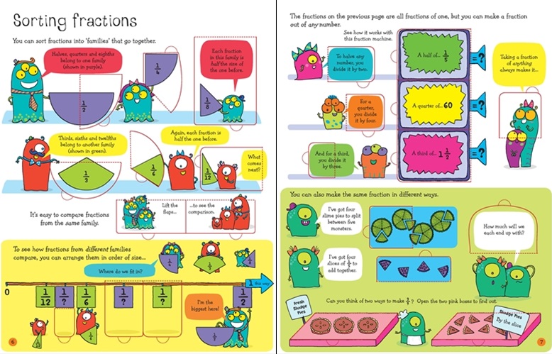 Usborne lift-the-flap fractions and decimals