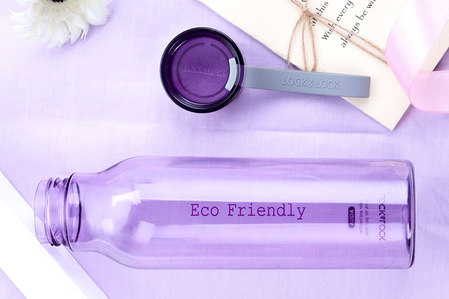 Bình Đựng Nước Lock&Lock Eco Water Bottle Bằng Nhựa PC HLC644BRW (550ml)