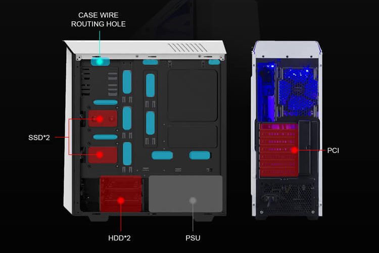 Case Máy Tính 1stPlayer Bullet Hunter H3 ATX - Hàng Chính Hãng