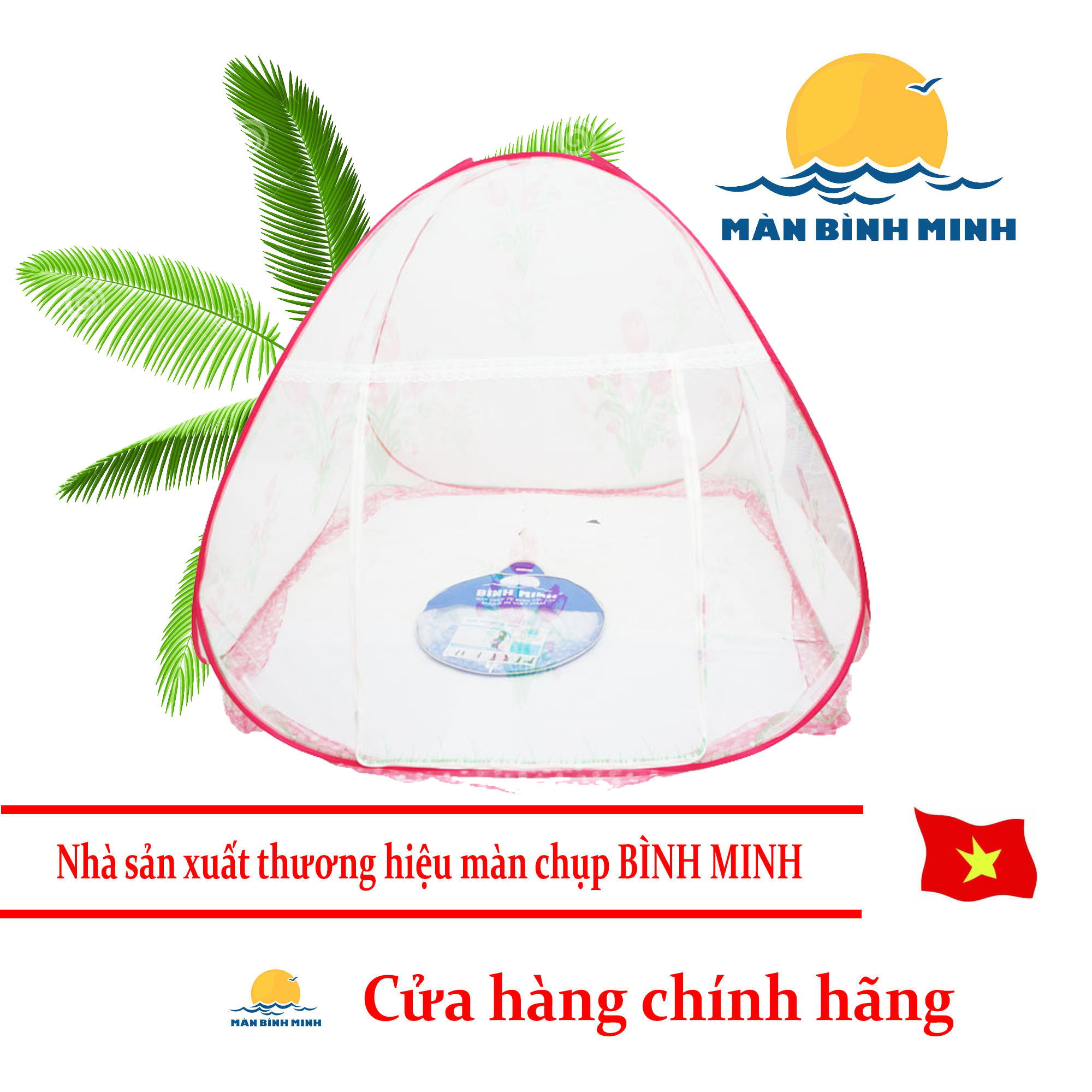 Màn chụp tự bung chống muỗi BÌNH MINH - 1m6 x 2m