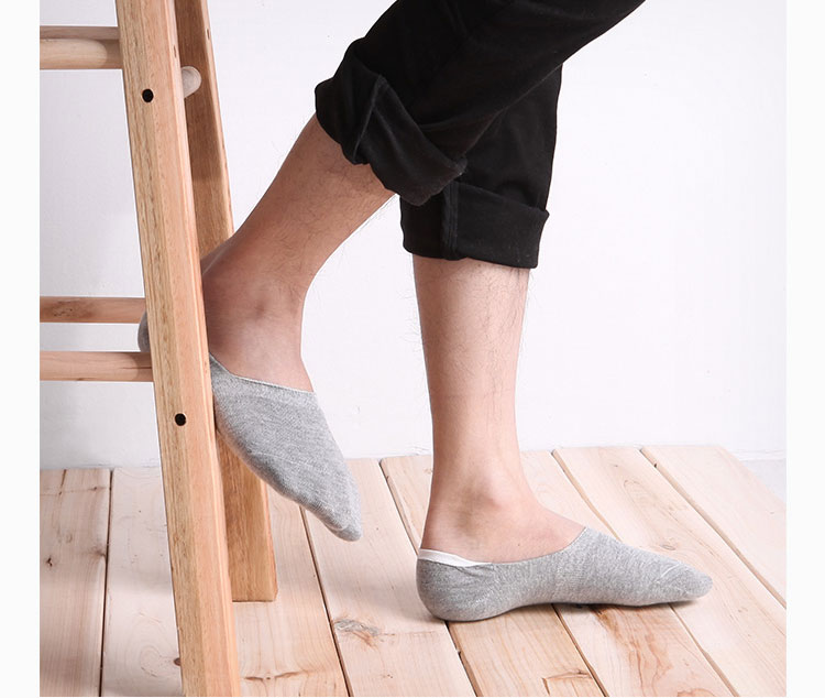 Antarctic (Nanjiren) 5 pairs of men's socks men's sports boat socks leisure solid color socks male spring and summer new mesh breathable shallow mouth stealth socks are code