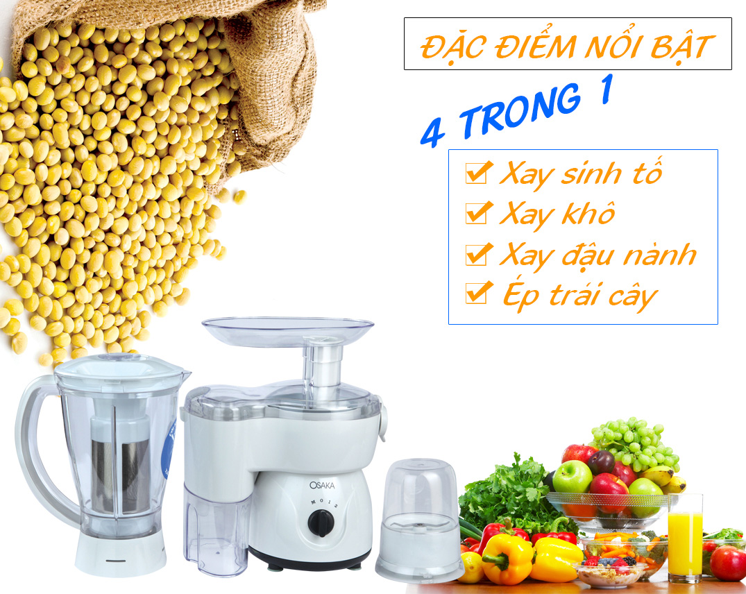 Máy Xay Ép Đa Năng Osaka 5 Trong 1 BL739 (1.5 lít)