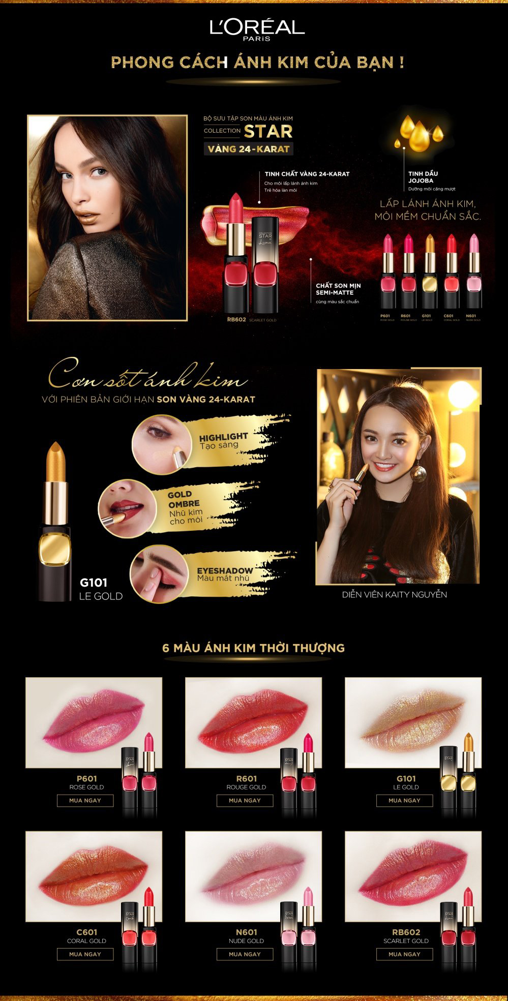 Son Môi L'Oreal Paris Color Riche 24k Gold (3.7g)